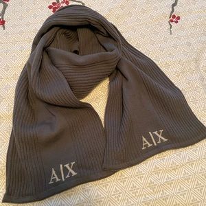 A/X Armani Exchange Gray Scarf 100% Merino Wool